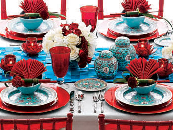 Summer Dinner Party Table Setting